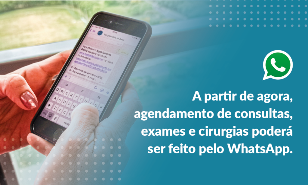 Agendamento de consultas, exames e cirurgias poderá ser feito pelo WhatsApp